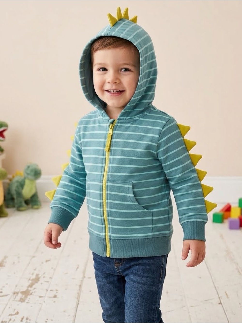 Tommy Bahama Dinosaur spike hoodie- 2T